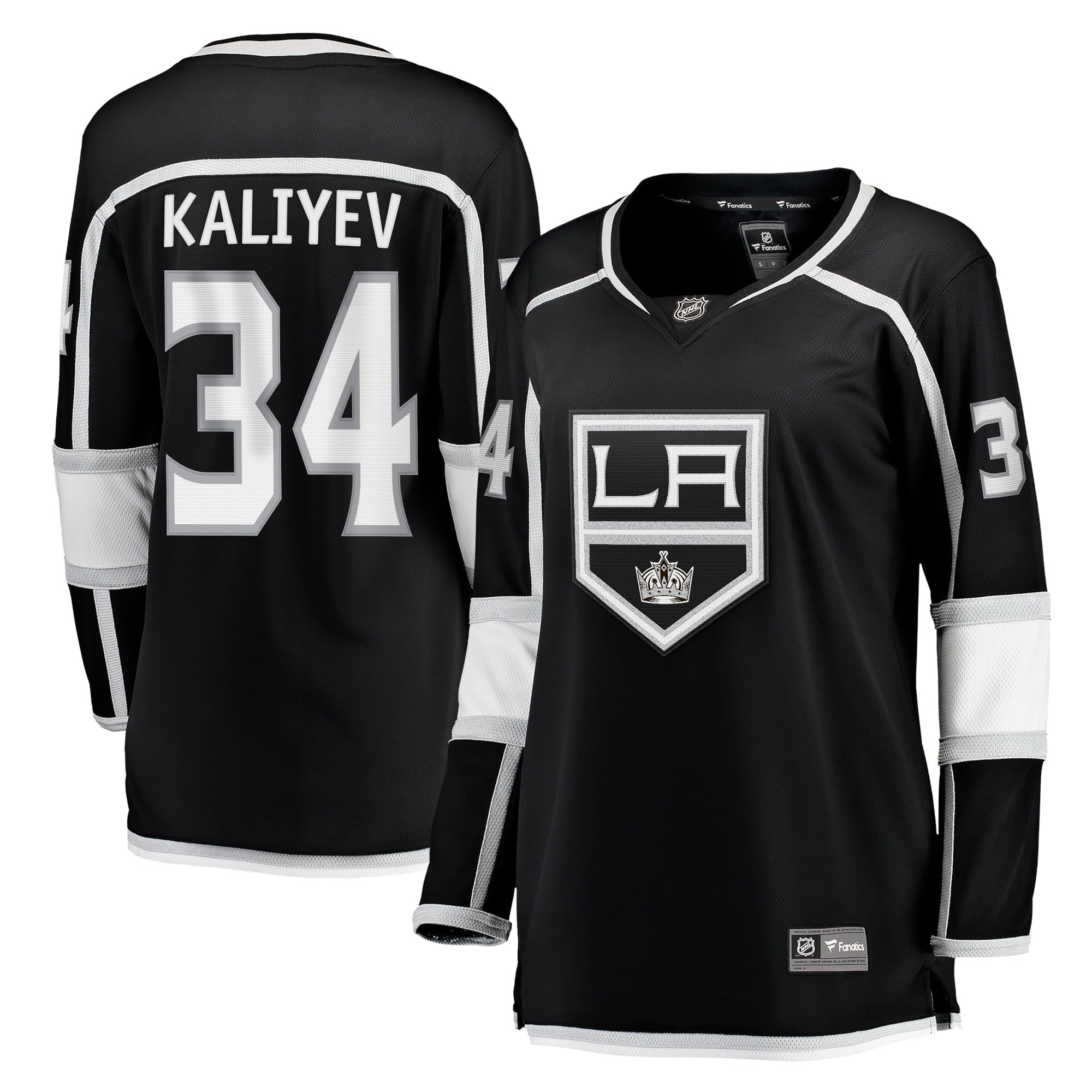 Women's Fanatics Branded Arthur Kaliyev Black Los Angeles Kings Home Breakaway Player Jersey