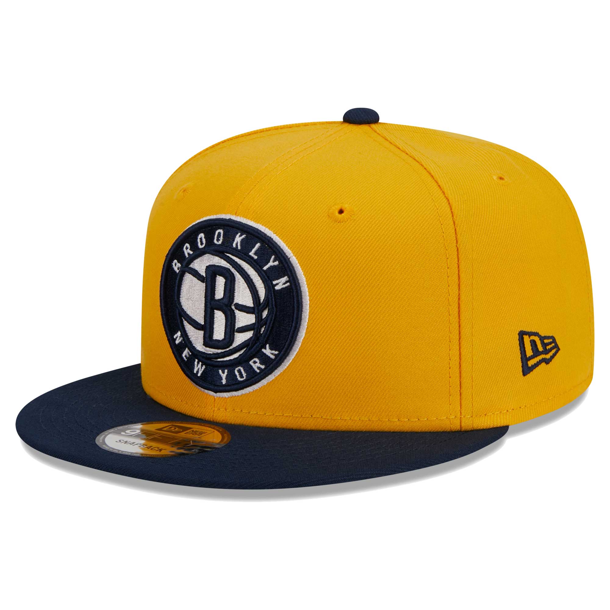 Brooklyn Nets New Era Color Pack 2-Tone 9FIFTY Snapback Hat - Gold/Navy