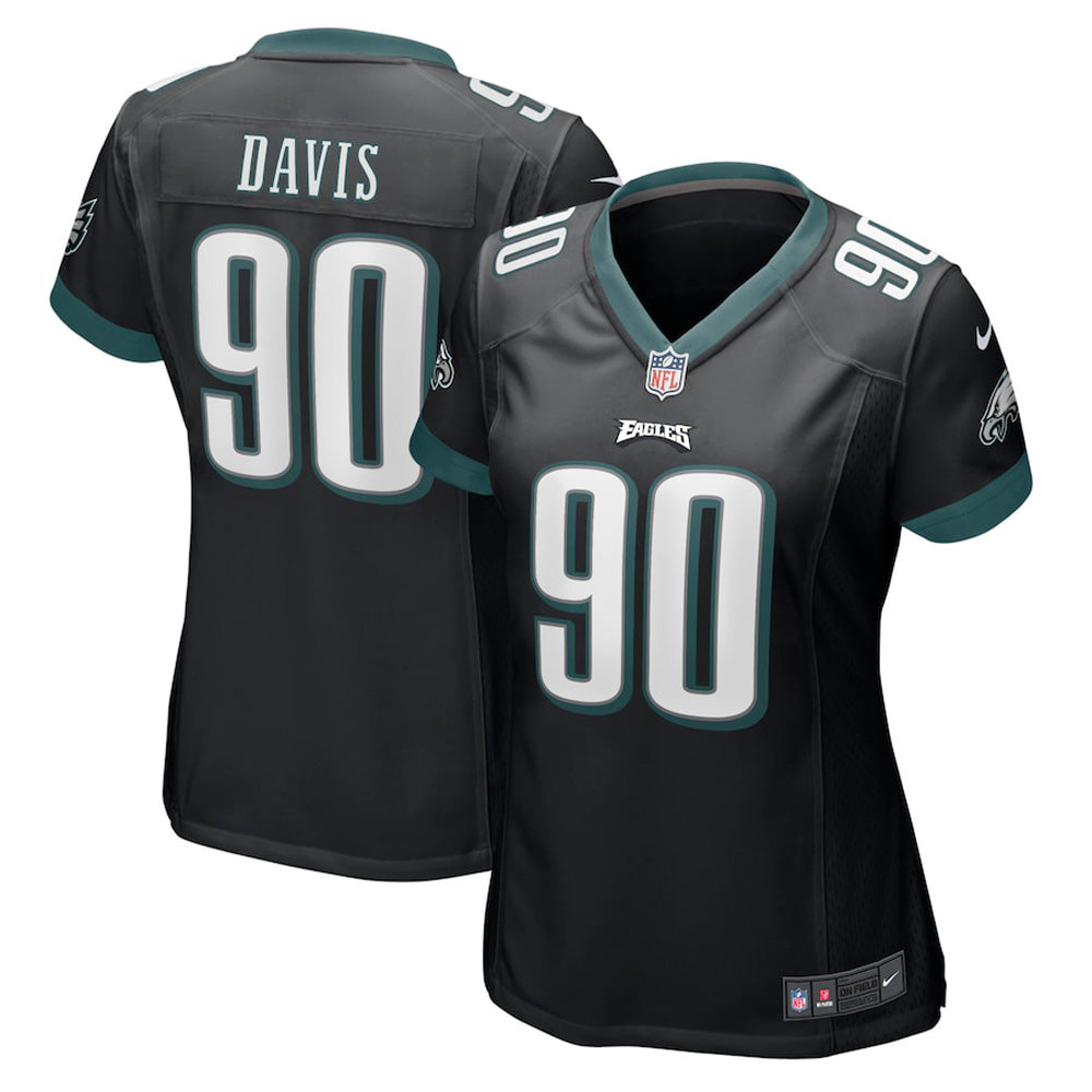 Women s Philadelphia Eagles Jordan Davis Game Jersey   Black