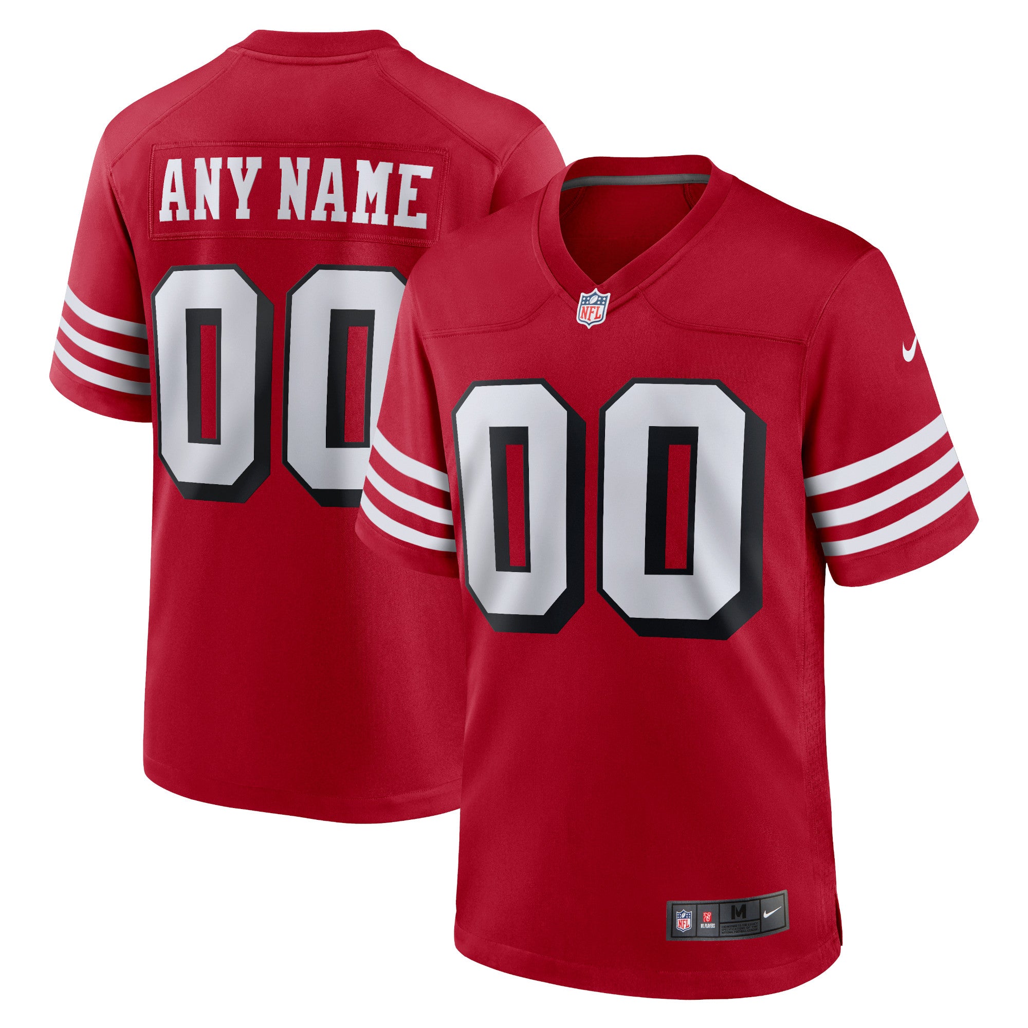 San Francisco 49ers Nike Alternate Custom Game Jersey   Scarlet