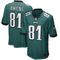 Terrell Owens Philadelphia Eagles Nike Game Retired Player Jersey   Midnight Green