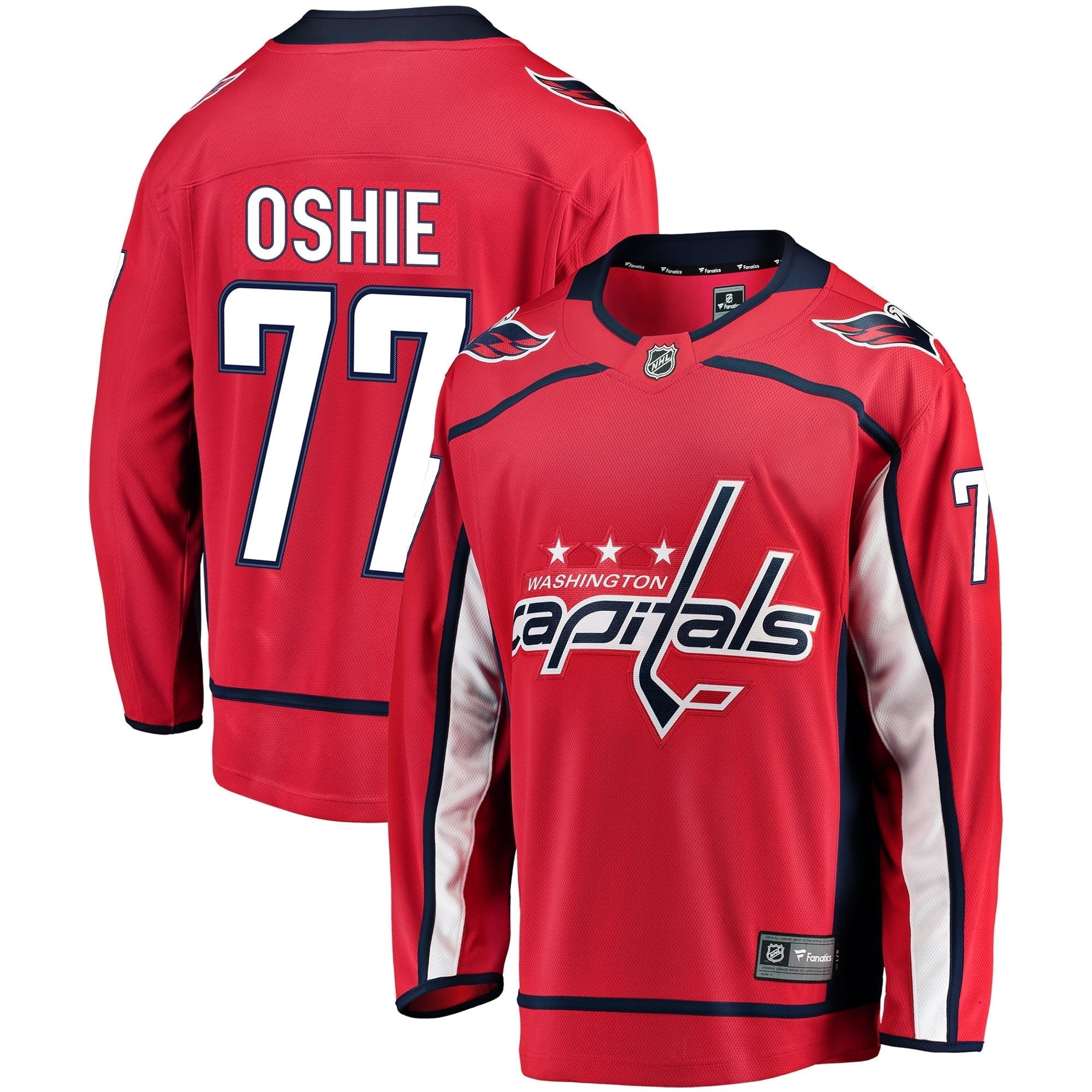 Men's Fanatics Branded TJ Oshie Red Washington Capitals Breakaway Player Jersey