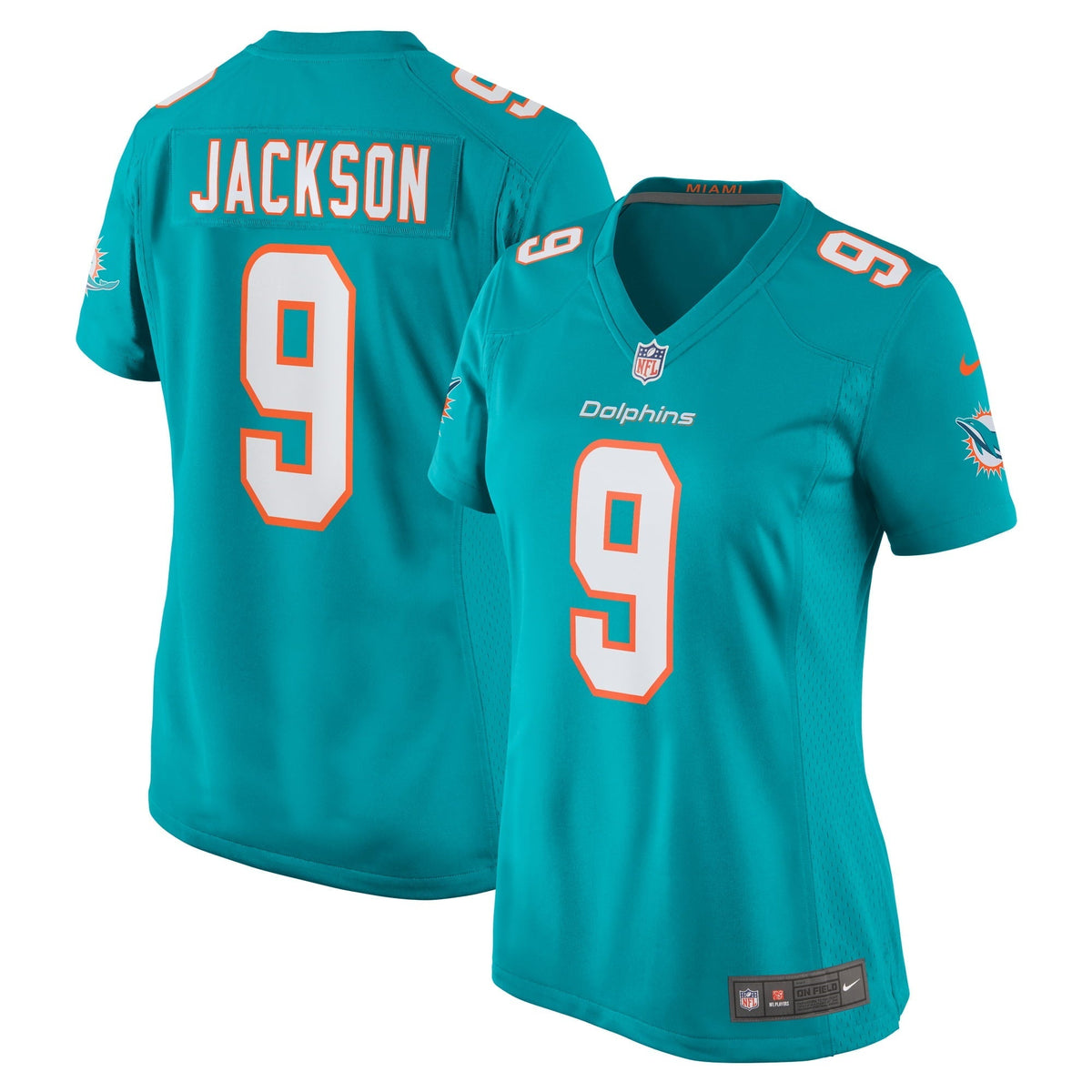 Women s Nike Calvin Jackson Aqua Miami Dolphins Home Game Player Jersey