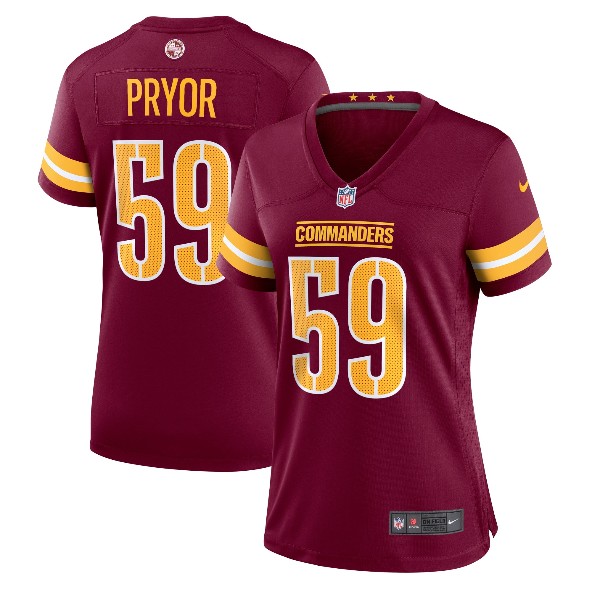 Joshua Pryor Washington Commanders Nike Women s Team Game Jersey   Burgundy