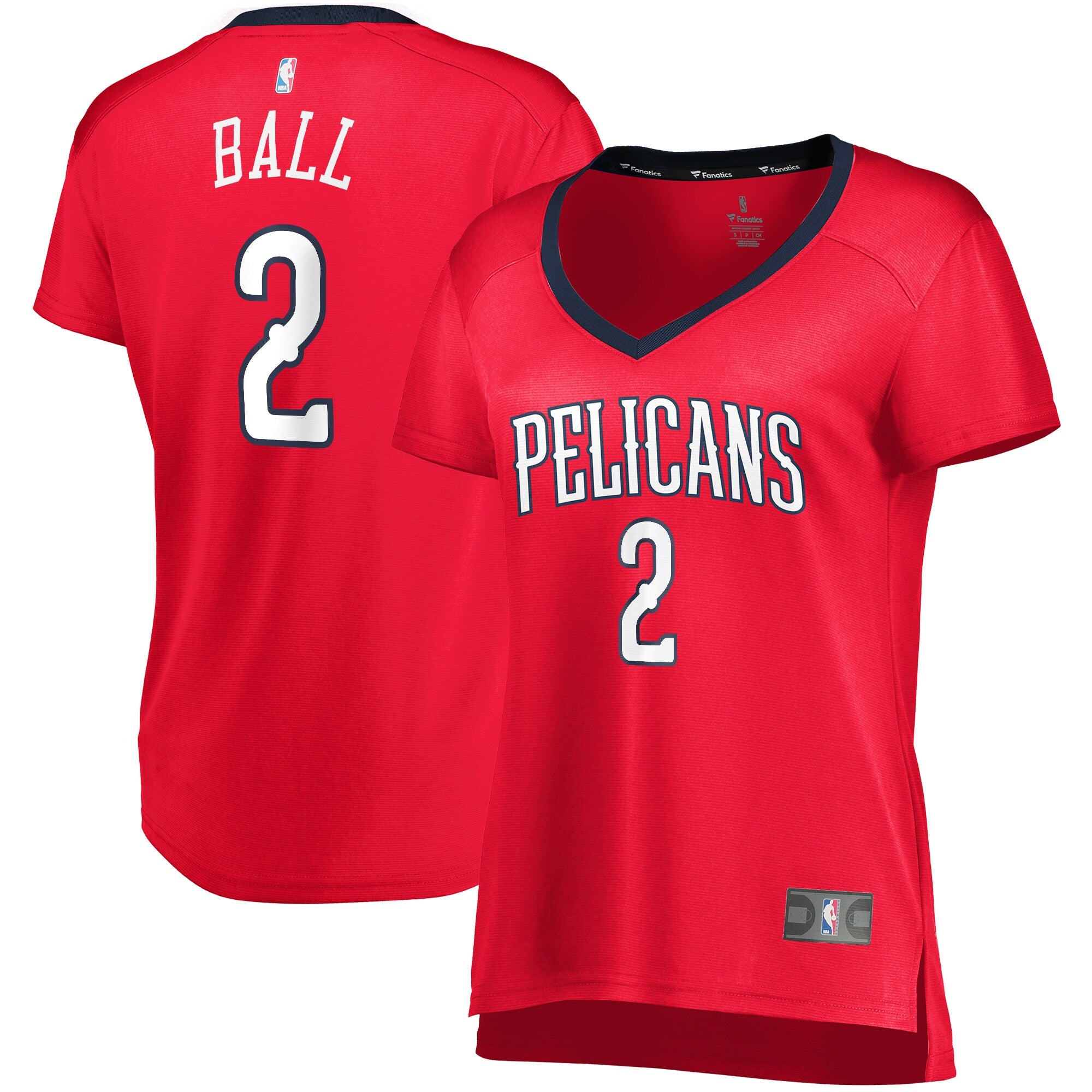 Lonzo Ball New Orleans Pelicans Fanatics Branded Women's Fast Break Replica Jersey Red - Statement Edition