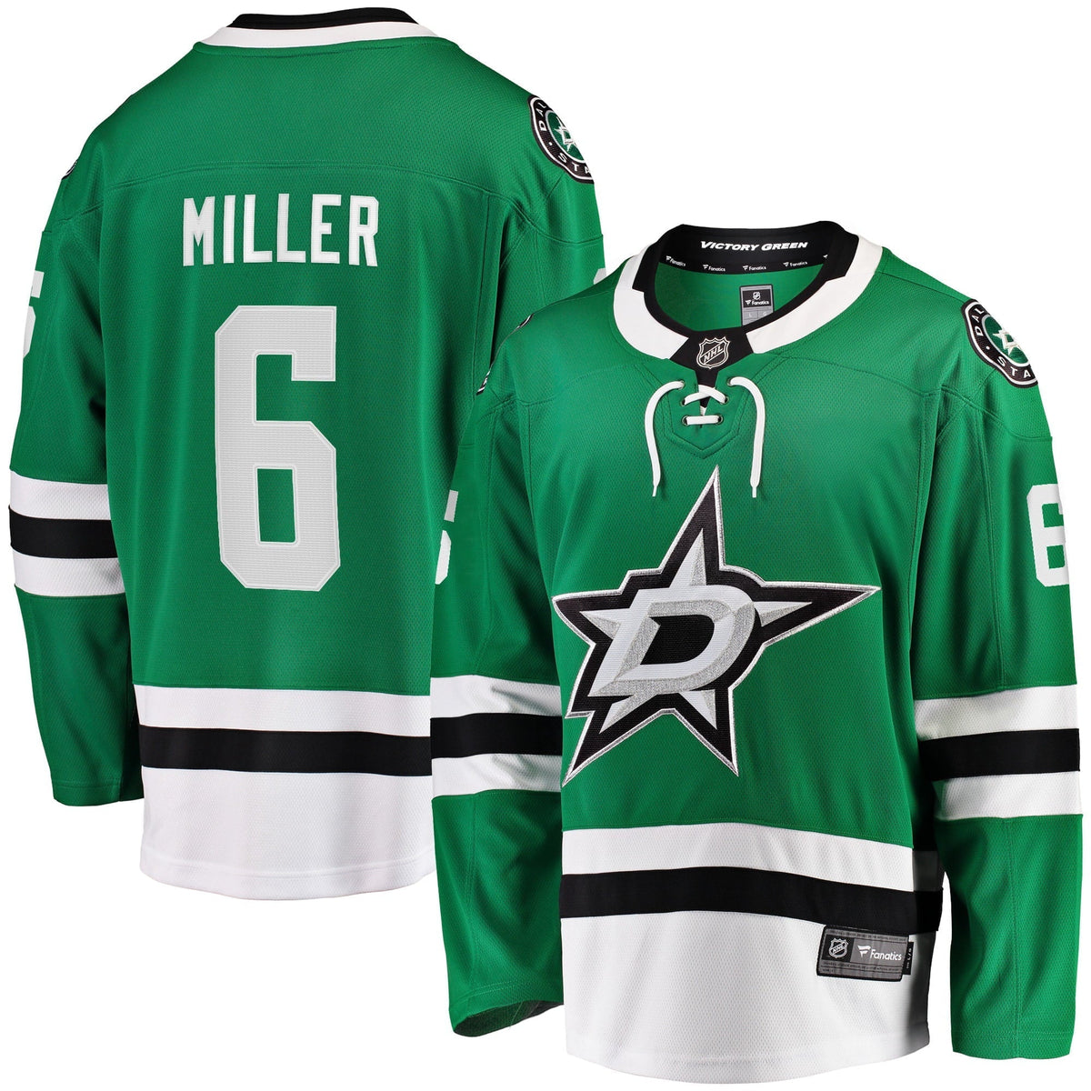 Men's Fanatics Branded Colin Miller Kelly Green Dallas Stars Home Breakaway Player Jersey