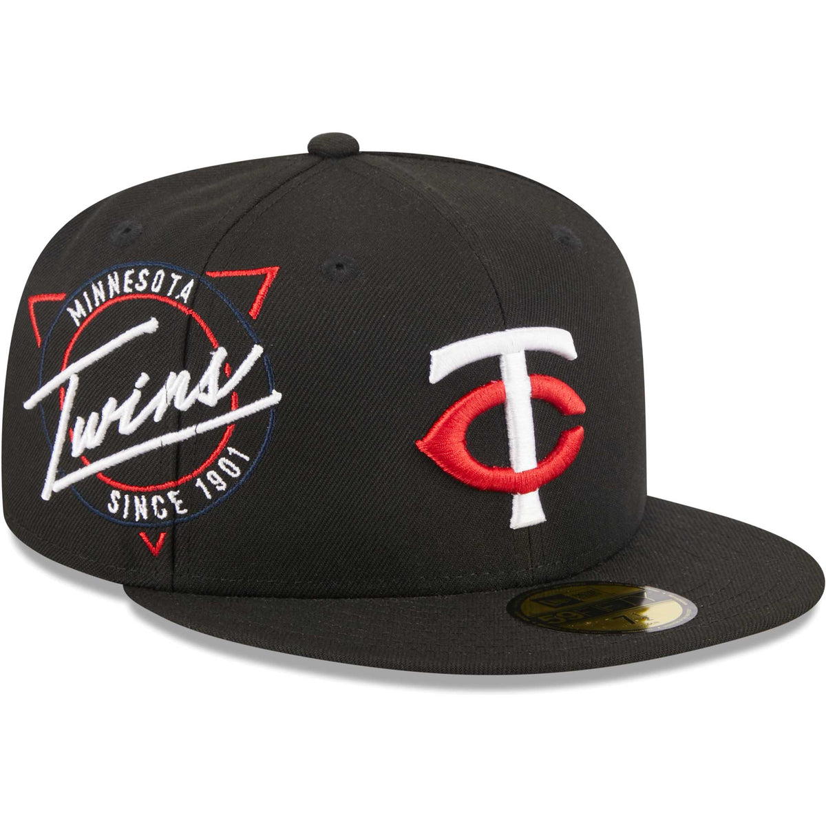Minnesota Twins New Era Neon 59FIFTY Fitted Hat - Black