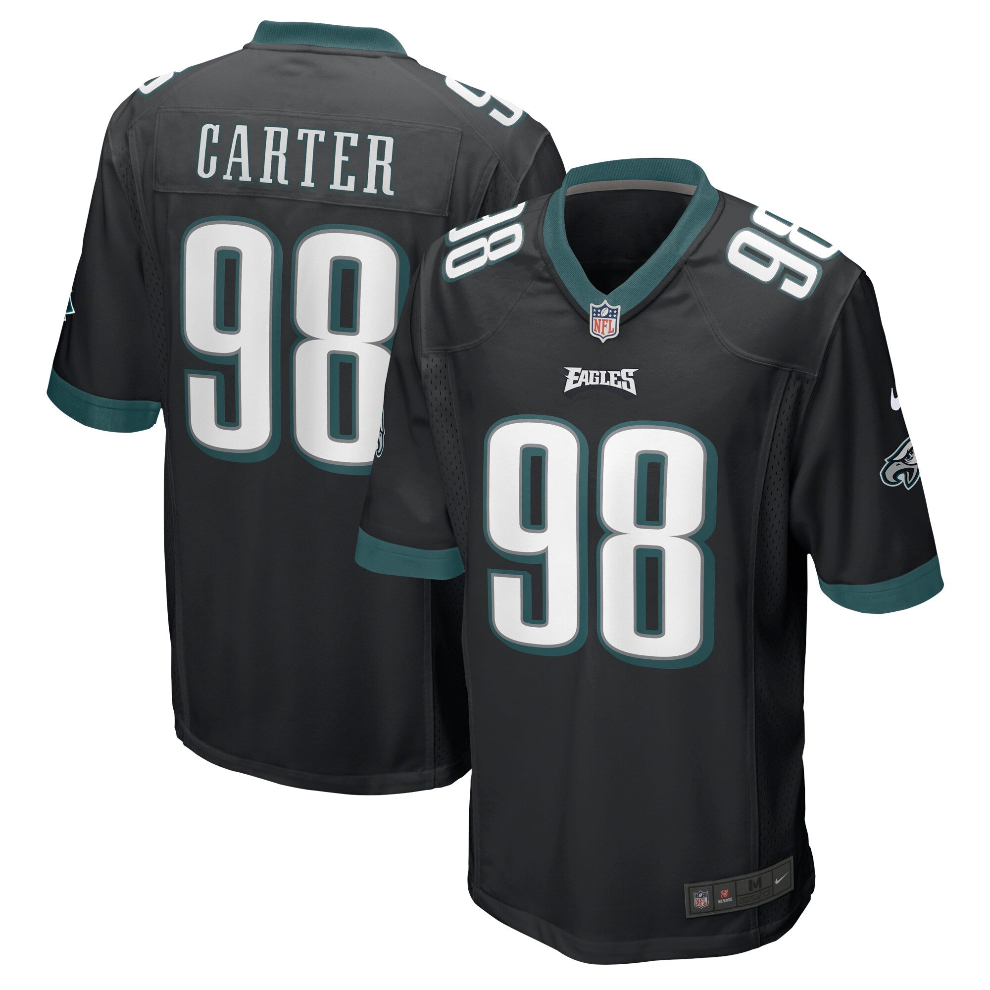 Jalen Carter Philadelphia Eagles Nike Alternate Team Game Jersey   Black