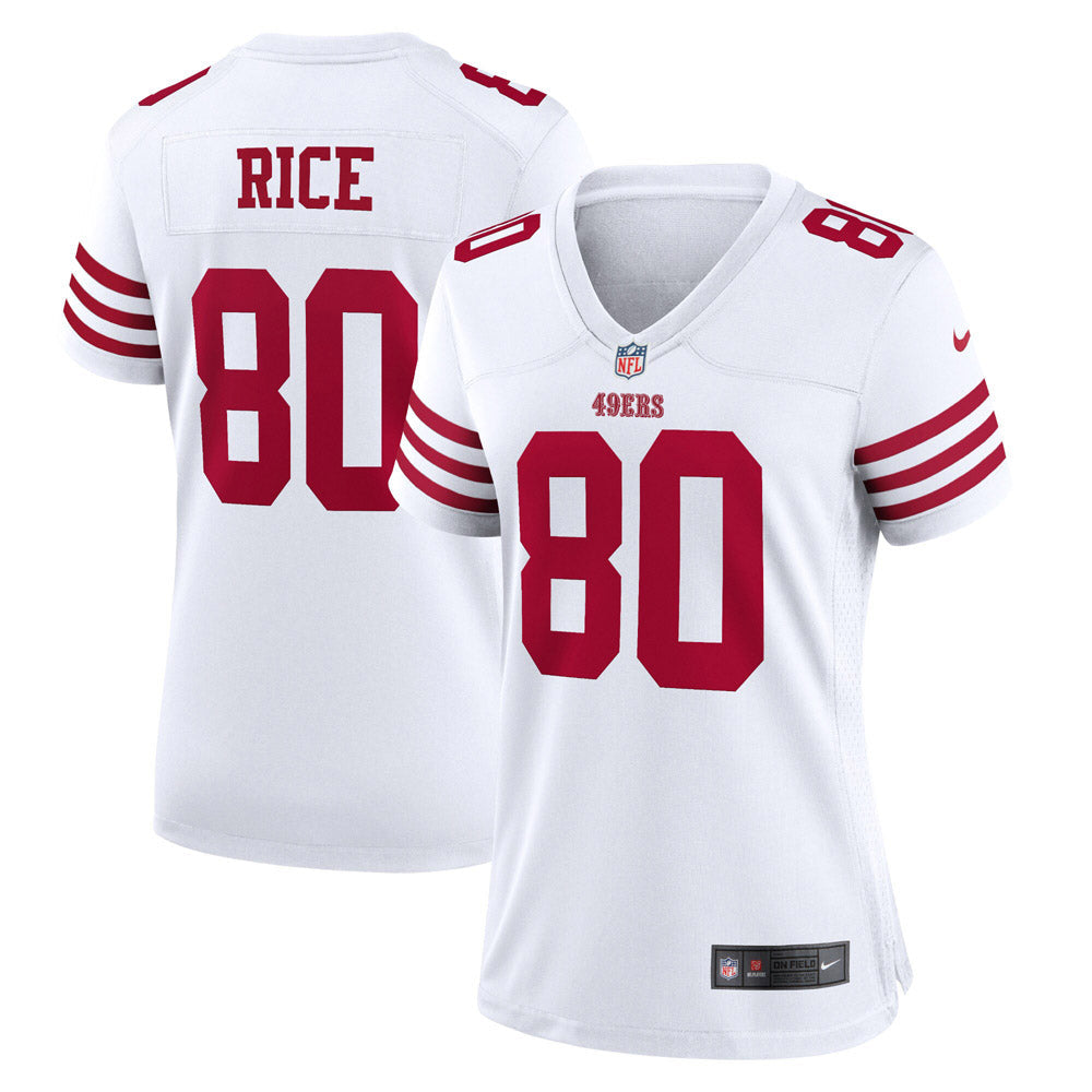 Women s San Francisco 49ers Jerry Rice Retired Player Game Jersey White