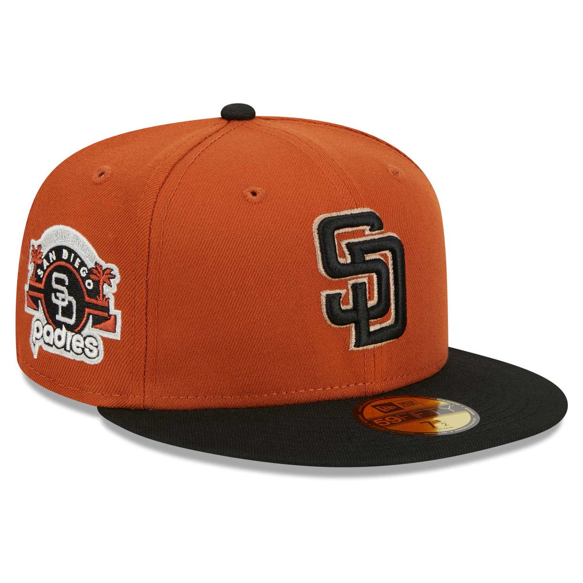 San Diego Padres New Era 59FIFTY Fitted Hat - Orange/Black