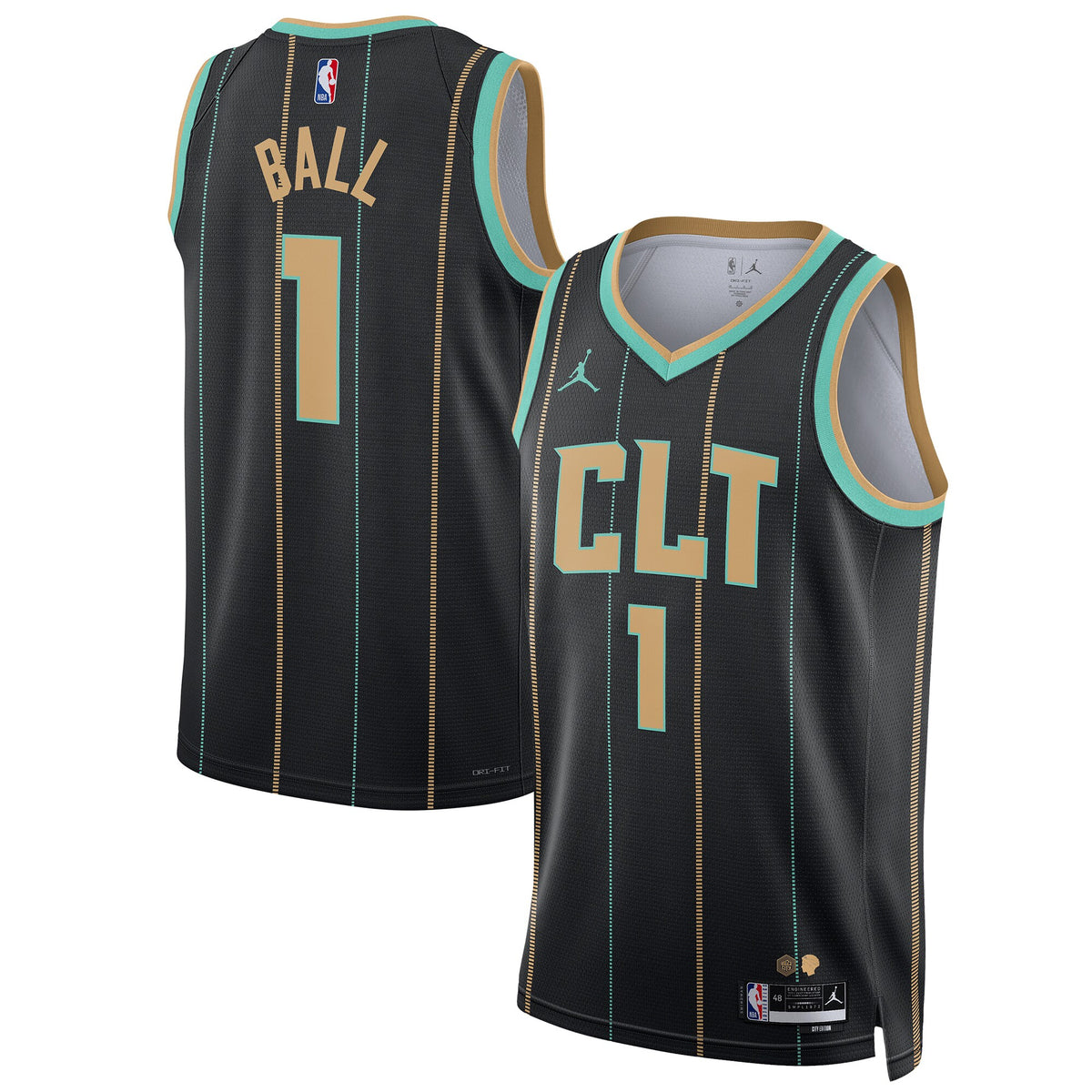 LaMelo Ball Charlotte Hornets Jordans Brand Unisex 2022/23 Swingman Jersey - City Edition - Black