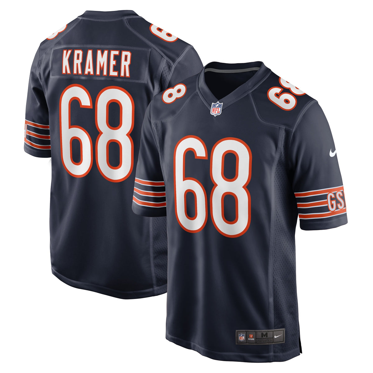 Doug Kramer Chicago Bears Nike Game Player Jersey   Navy