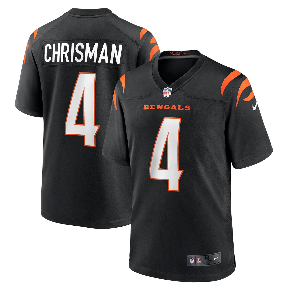 Men s Nike Drue Chrisman Black Cincinnati Bengals Game Jersey