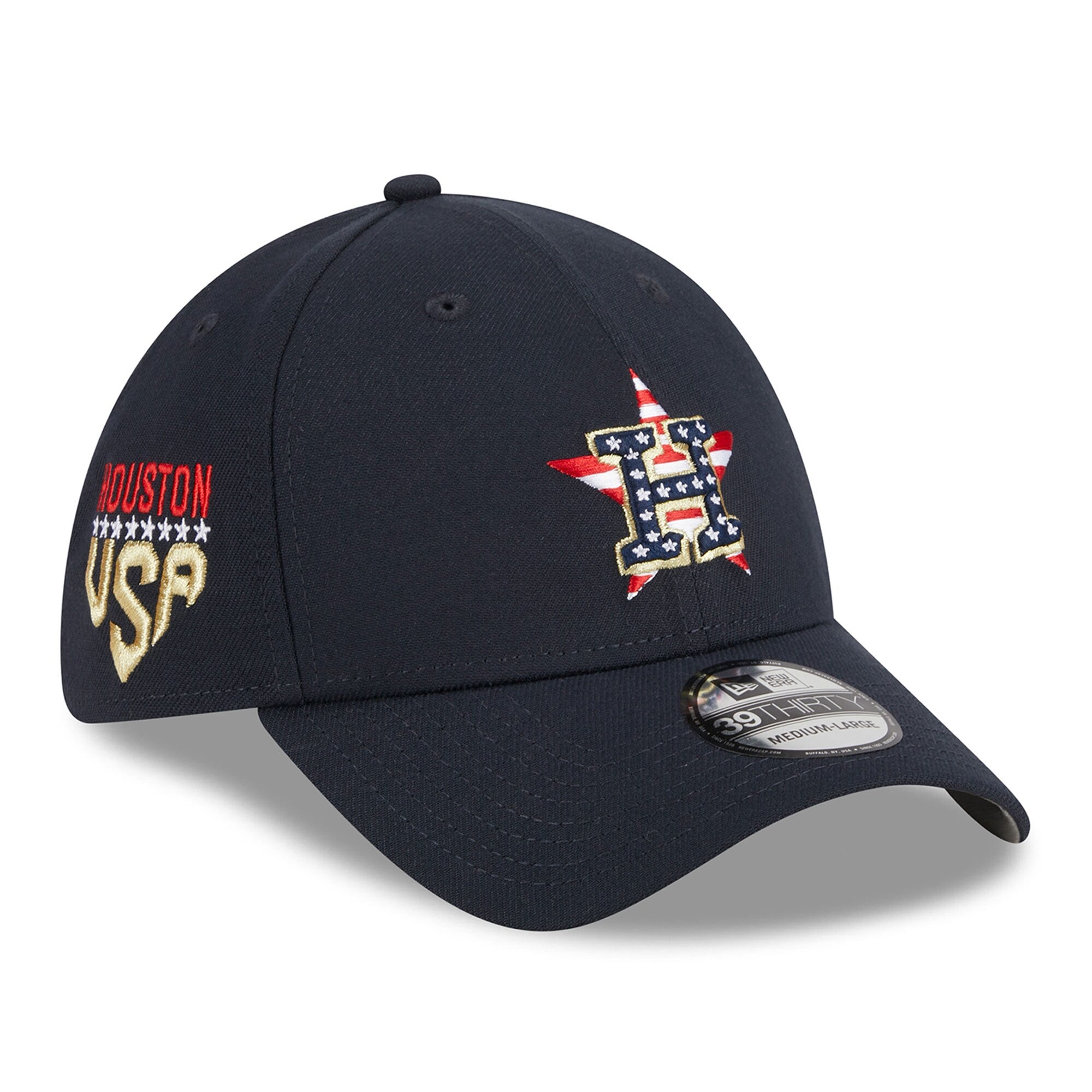 Houston Astros New Era 2023 Fourth of July 39THIRTY Flex Fit Hat - Navy