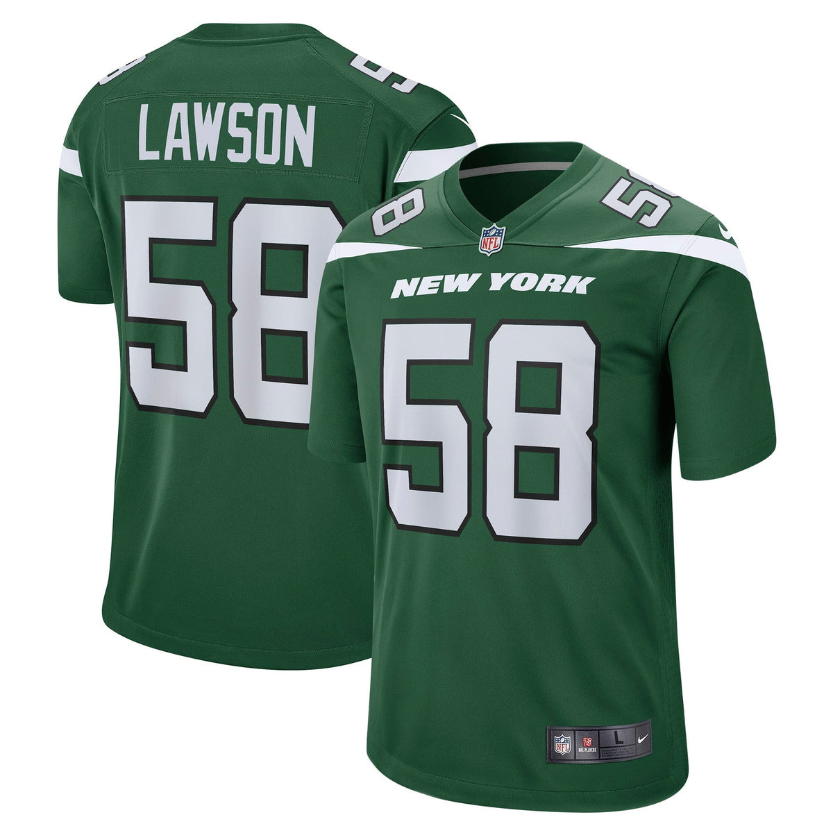 Men s Nike Carl Lawson Gotham Green New York Jets Game Jersey