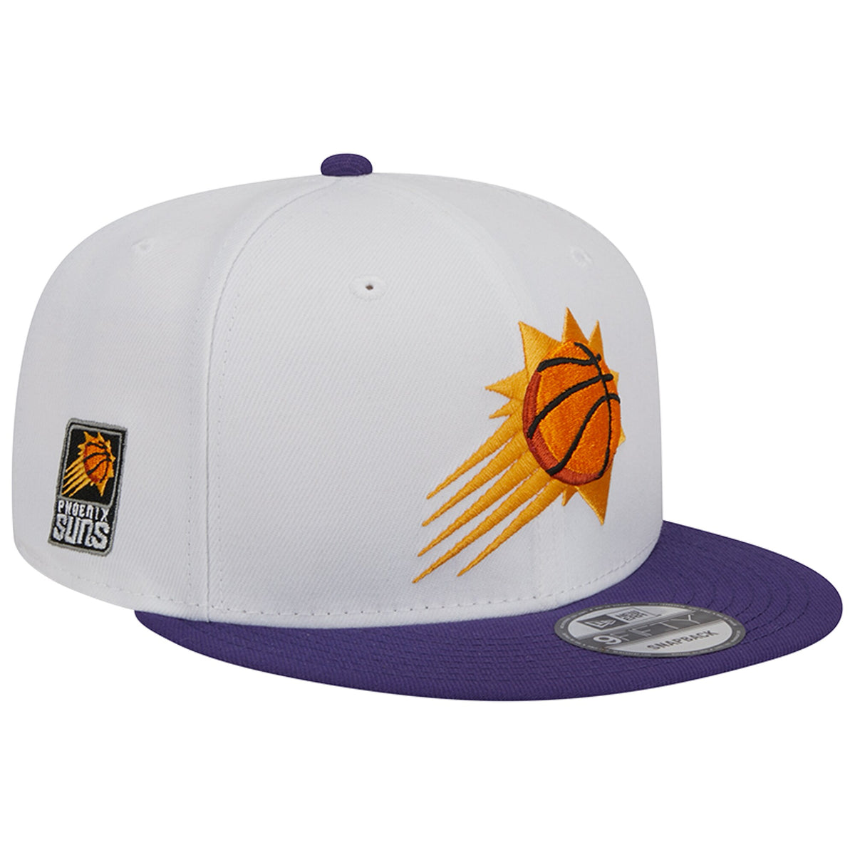 Phoenix Suns New Era Team Mascot Undervisor 9FIFTY Snapback Hat - White/Purple
