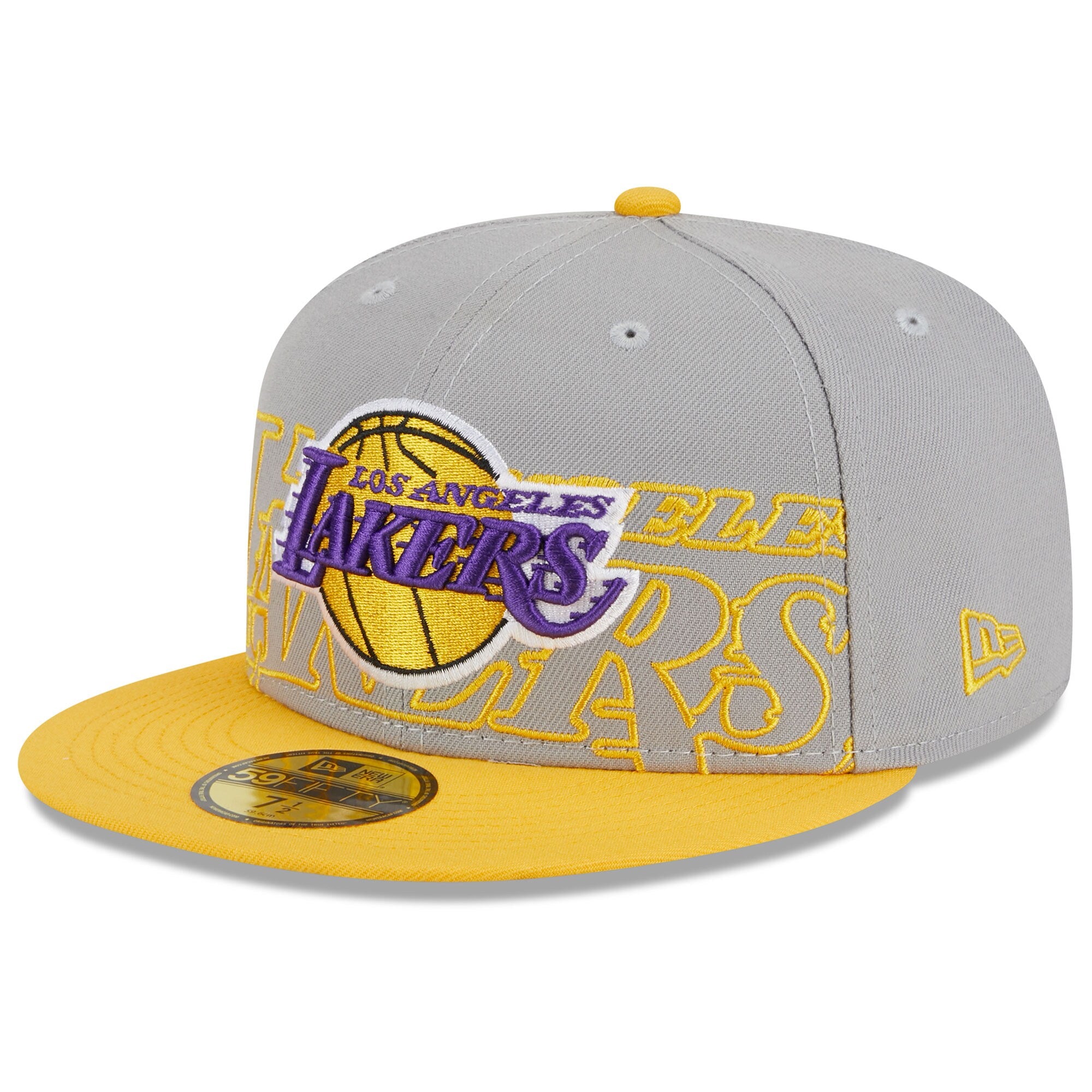 Los Angeles Lakers New Era 2023 NBA Draft Two-Tone 59FIFTY Fitted Hat - Gray/Gold