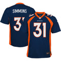 Justin Simmons Denver Broncos Nike Youth Game Jersey   Navy