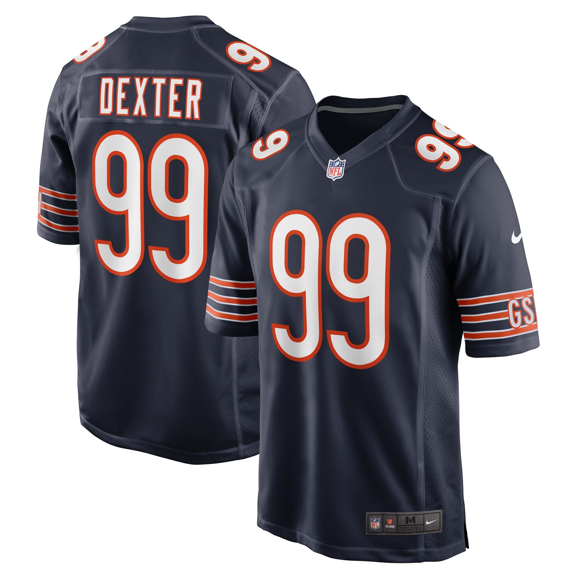 Gervon Dexter Sr Chicago Bears Nike Team Game Jersey    Navy
