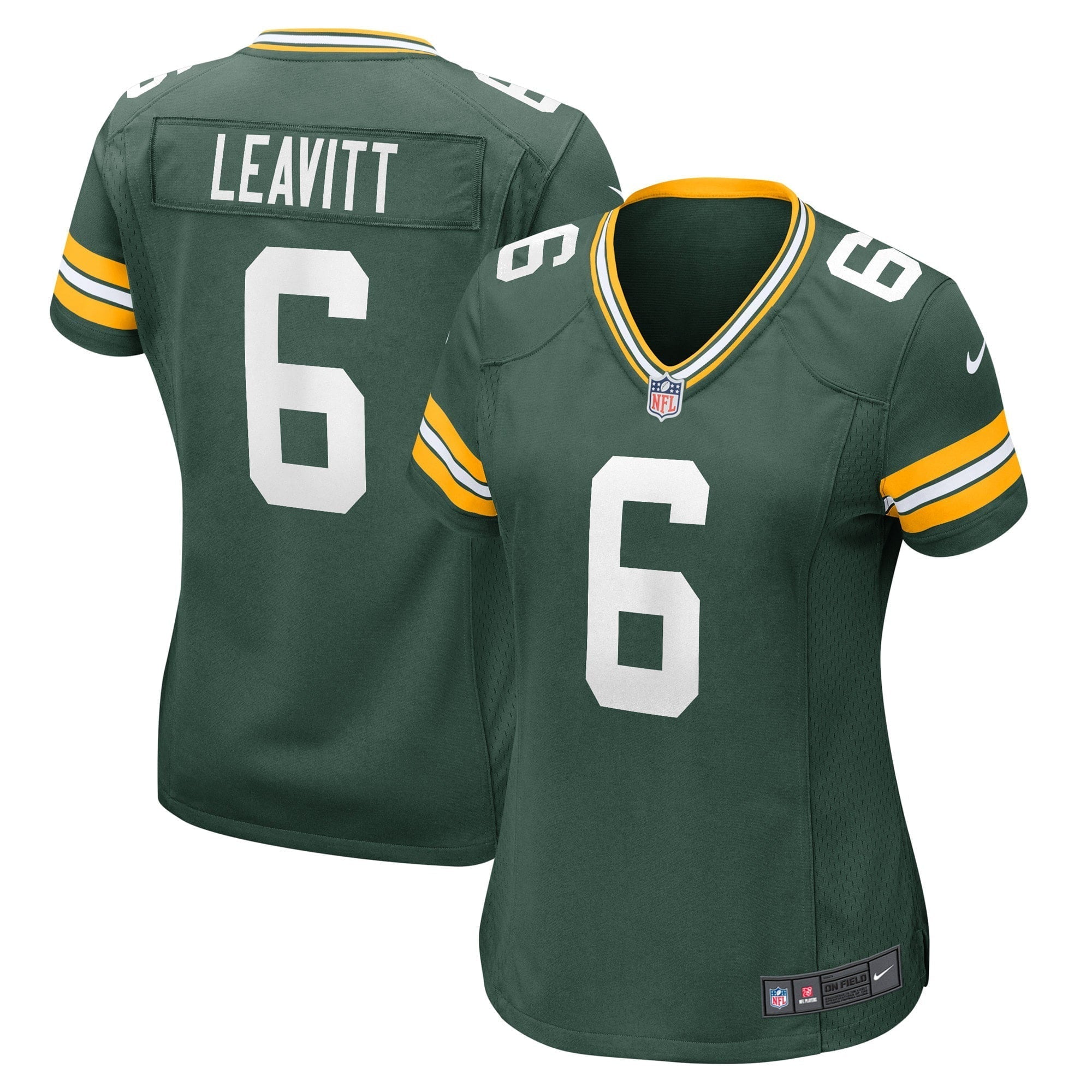 Women s Nike Dallin Leavitt Green Green Bay Packers Game Player Jersey