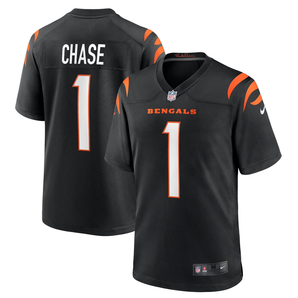Men s Nike Ja Marr Chase Black Cincinnati Bengals 2021 NFL Draft First Round Pick Game Jersey