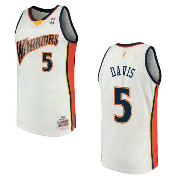 Men's Golden State Warriors Baron Davis Hardwood Classic Jersey - White