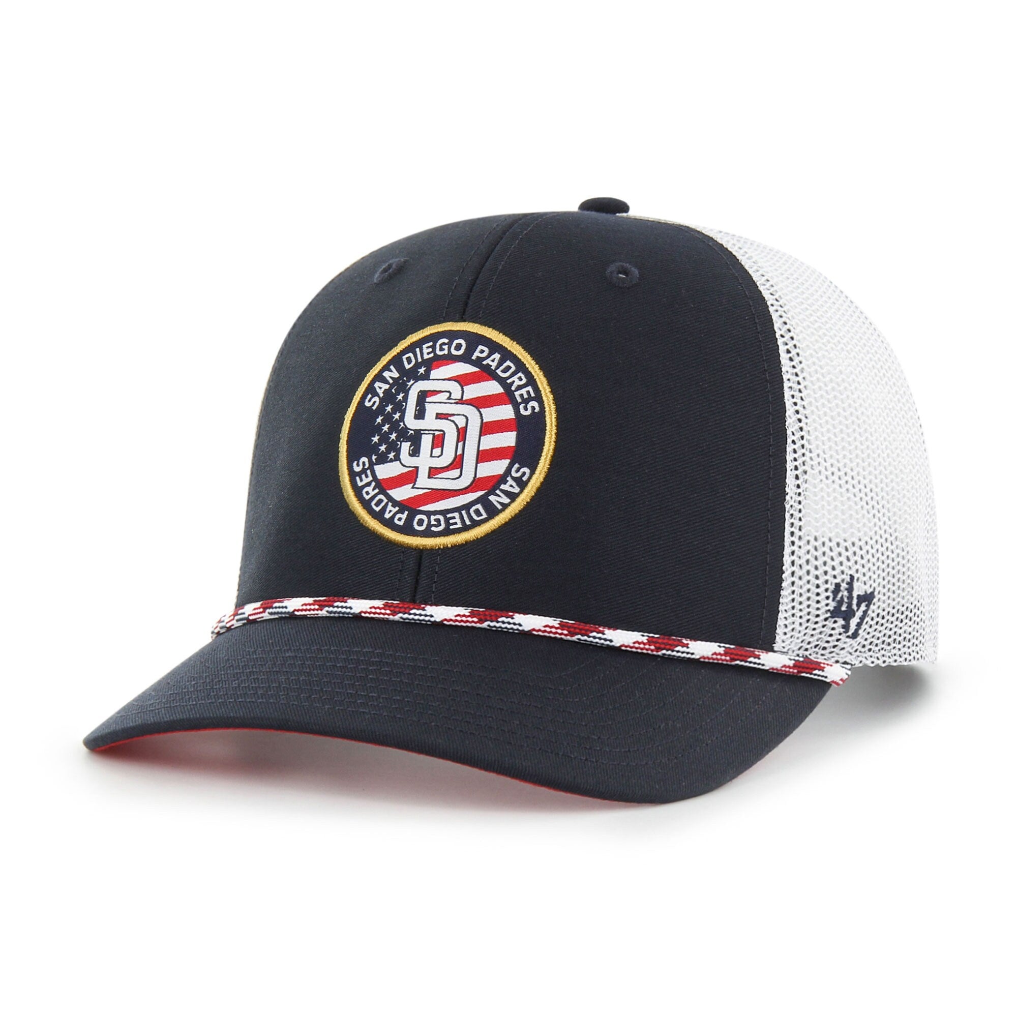 San Diego Padres '47 Union Patch Trucker Adjustable Hat - Navy