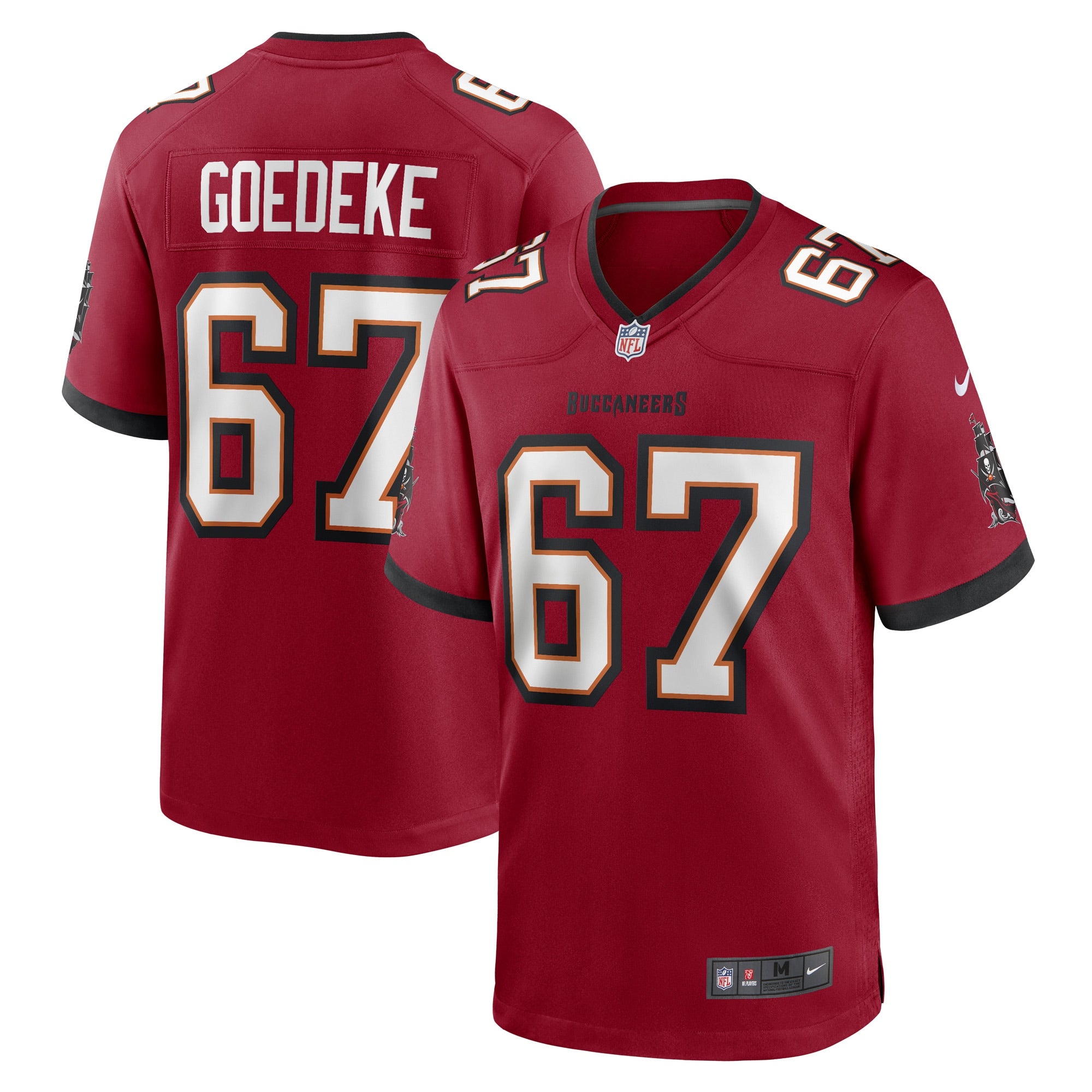 Luke Goedeke Tampa Bay Buccaneers Nike Game Player Jersey   Red