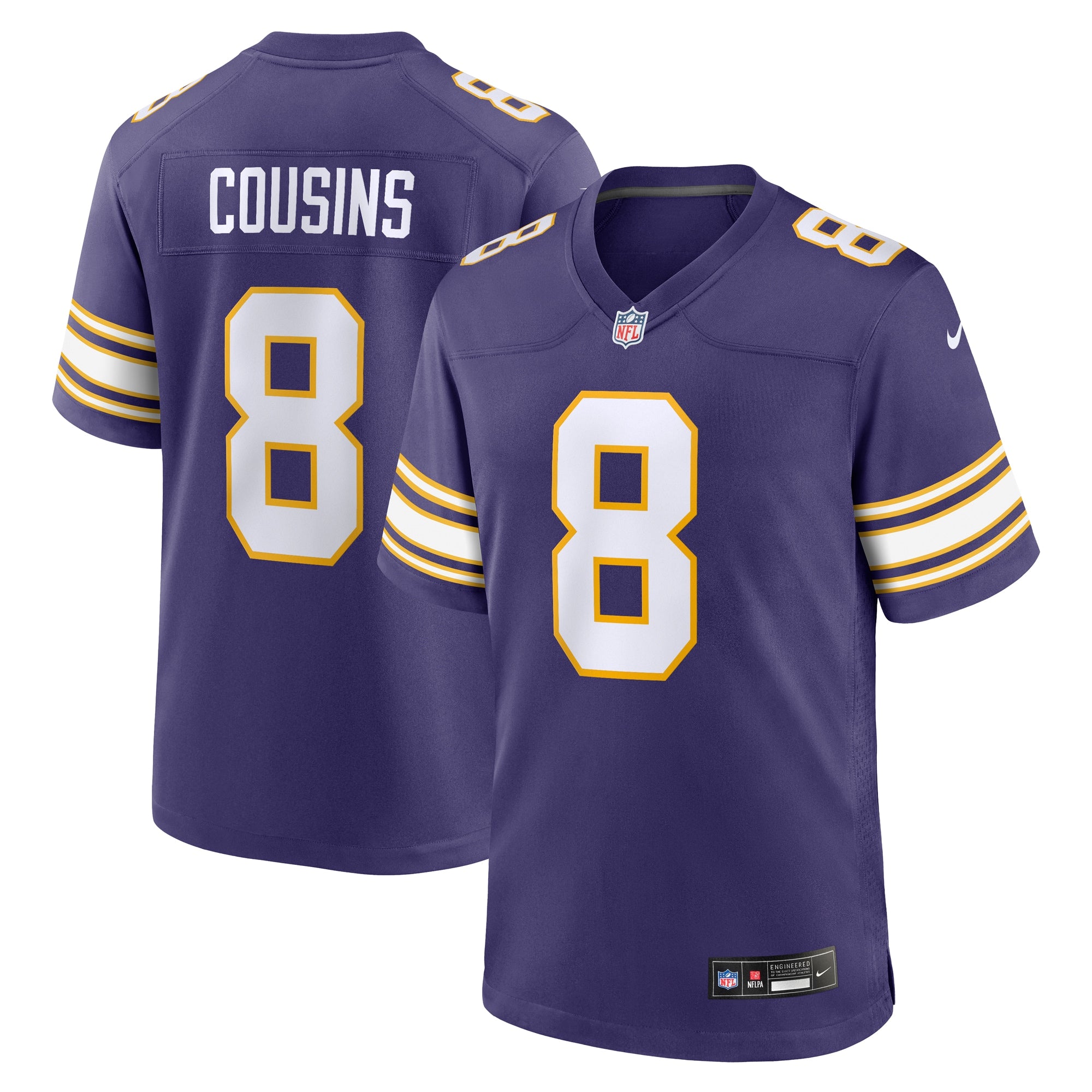 Kirk Cousins Minnesota Vikings Nike Classic Player Game Jersey   Purple