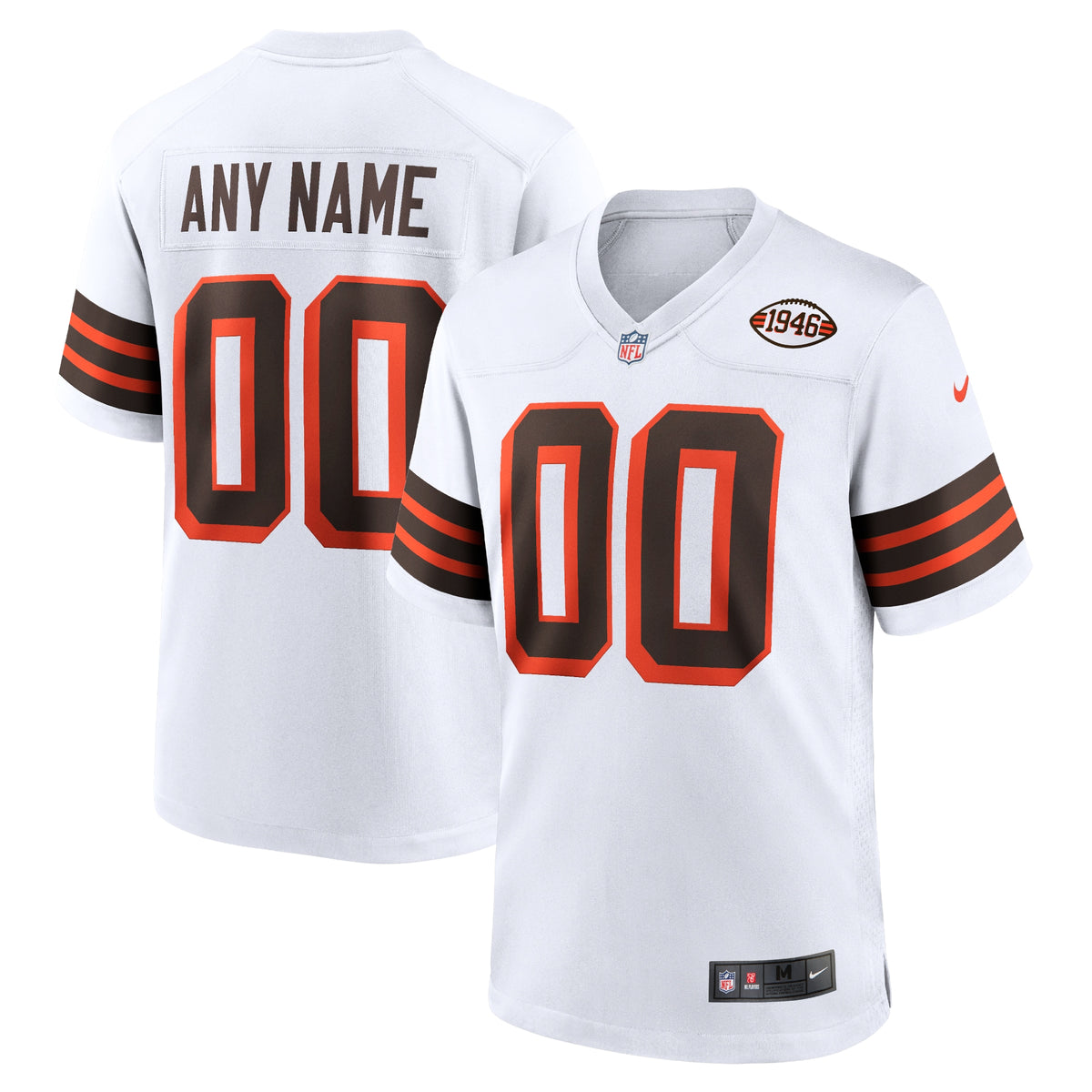 Cleveland Browns Nike 1946 Collection Alternate Custom Jersey   White