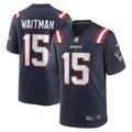 Men s Nike Corliss Waitman Navy New England Patriots Game Jersey
