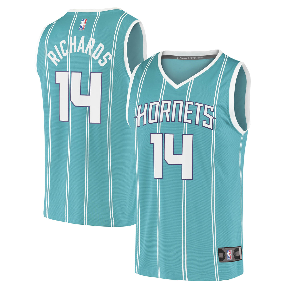 Men's Fanatics Branded Nick Richards Teal Charlotte Hornets 2020/21 Fast Break Replica Jersey - Icon Edition
