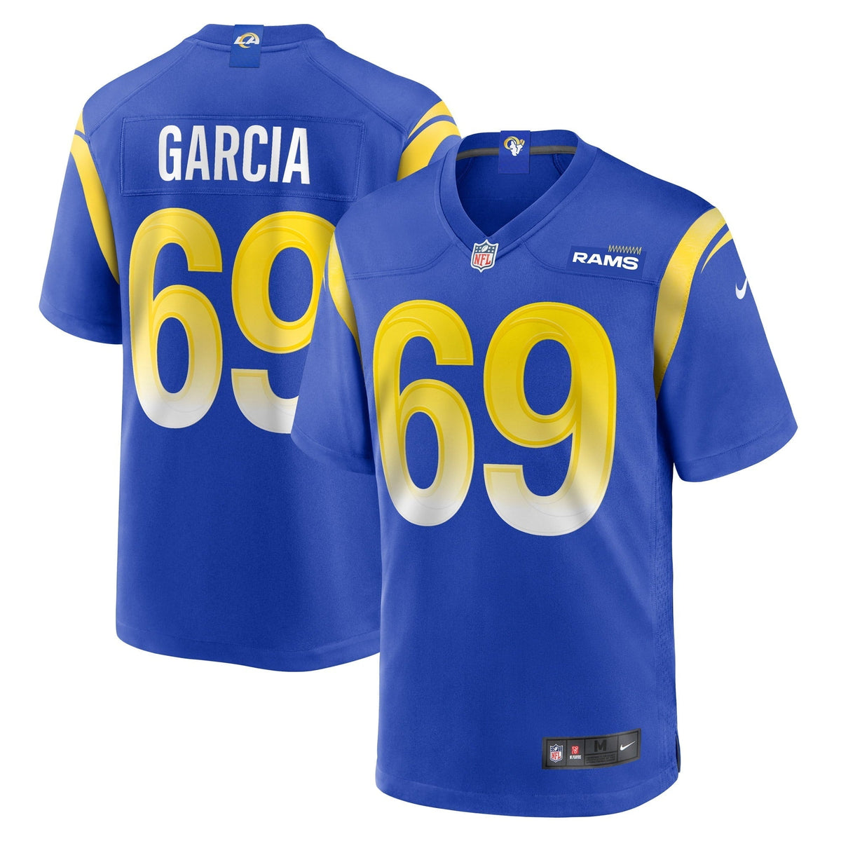 Men s Nike Elijah Garcia Royal Los Angeles Rams Game Player Jersey