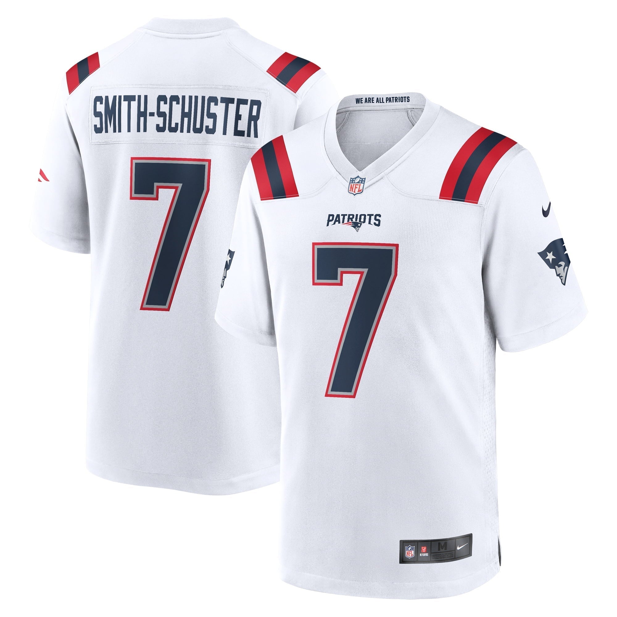 Men s Nike JuJu Smith-Schuster White New England Patriots Game Player Jersey