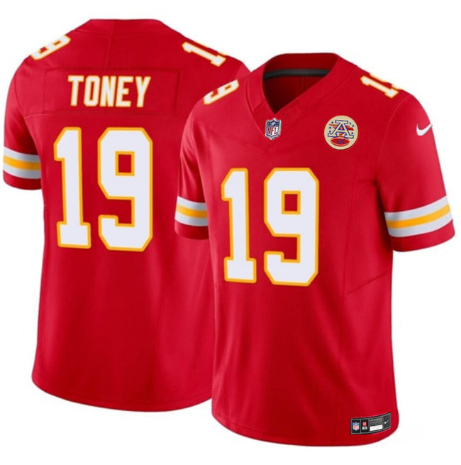 Men s Kansas City Chiefs #19 Kadarius Toney Red 2023 Vapor Untouchable Limited Football Stitched Jerseys