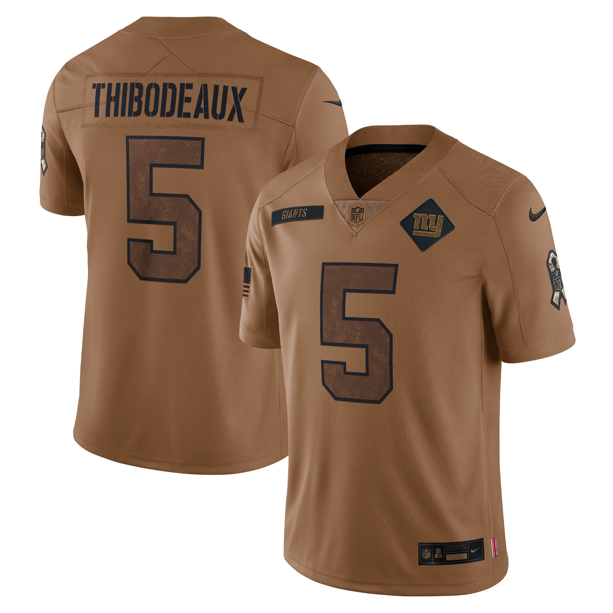 Kayvon Thibodeaux New York Giants Nike 2023 Salute To Service Limited Jersey Brown