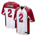 Men s Nike Marquise Brown White Arizona Cardinals Game Player Jersey
