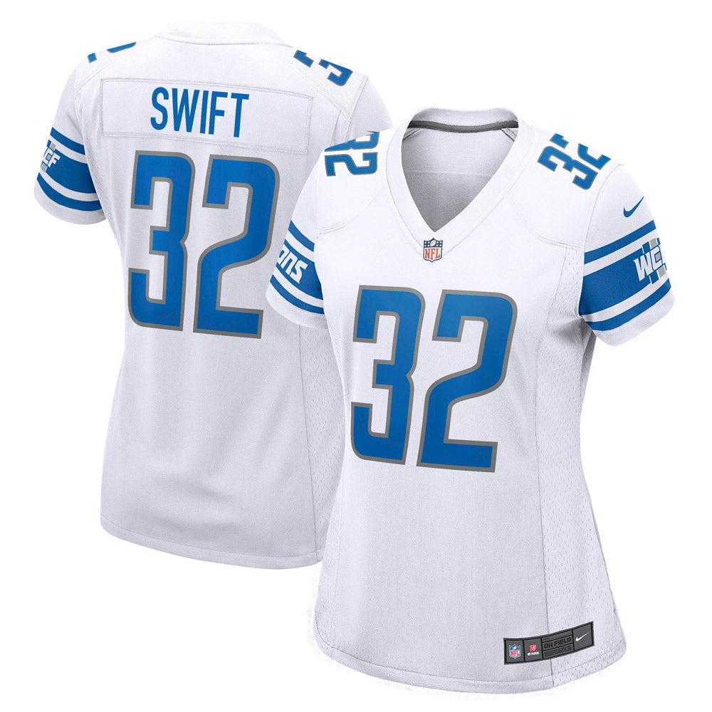 Women s Detroit Lions D Andre Swift Game Jersey White