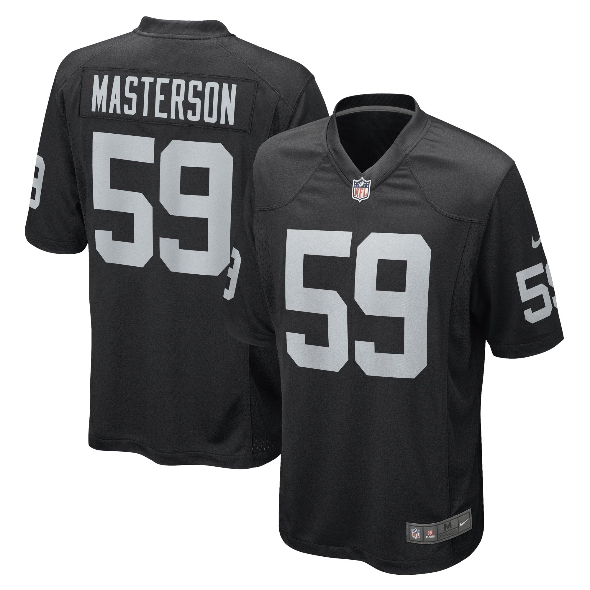 Luke Masterson Las Vegas Raiders Nike Game Player Jersey   Black