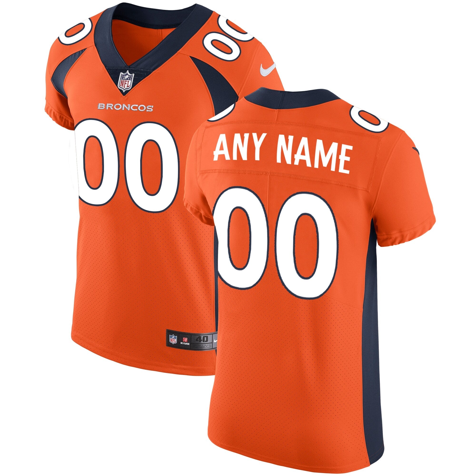 Denver Broncos Nike Vapor Untouchable Custom Elite Jersey   Orange