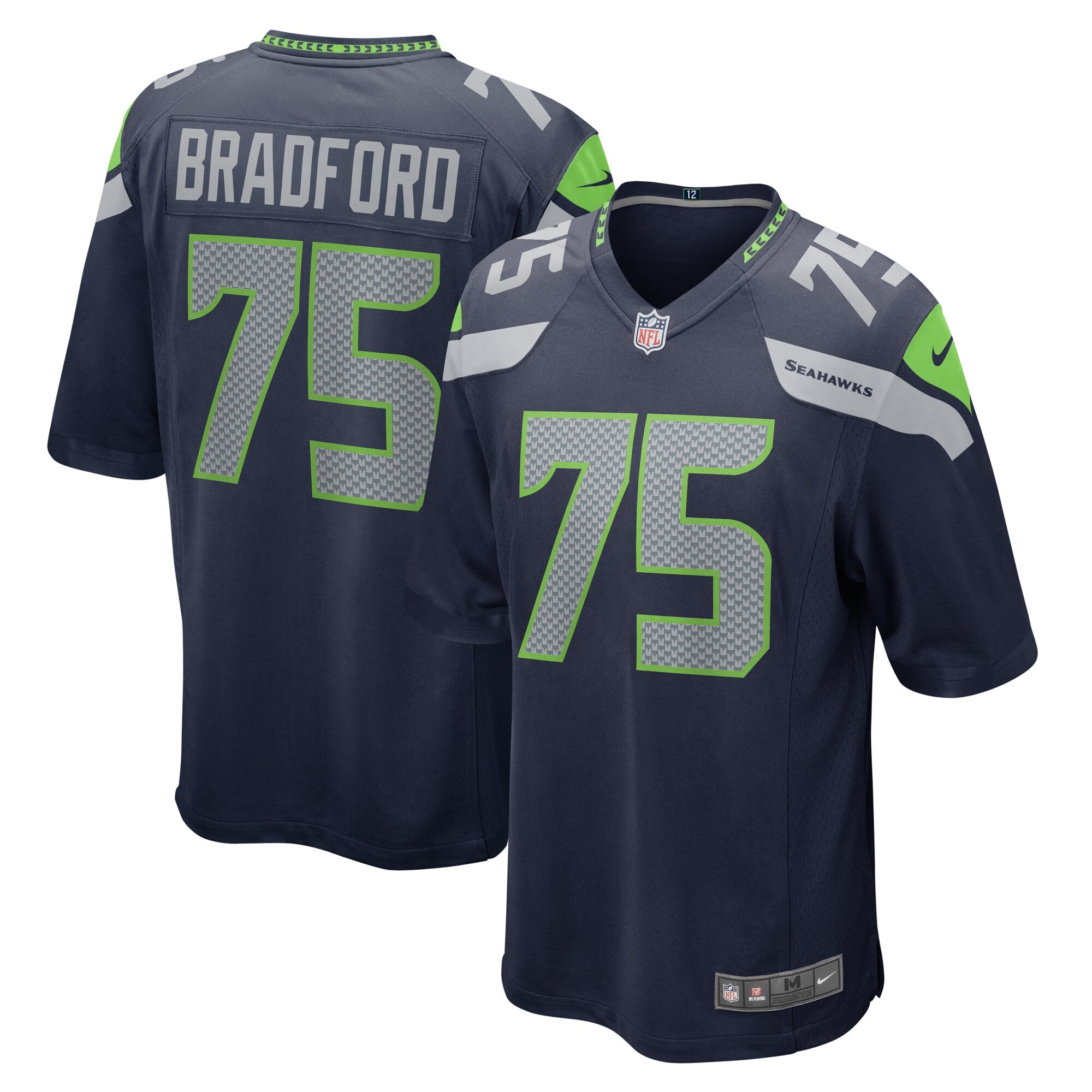 Anthony Bradford Seattle Seahawks Nike Team Game Jersey College Navy