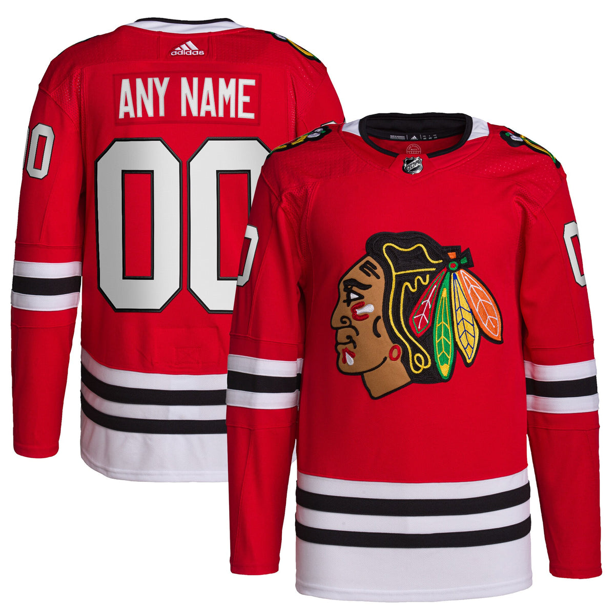 Chicago Blackhawks adidas Home Primegreen Authentic Pro Custom Jersey - Red