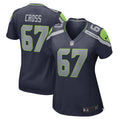 Women s Nike Charles Cross College Navy Seattle Seahawks Game Player Jersey