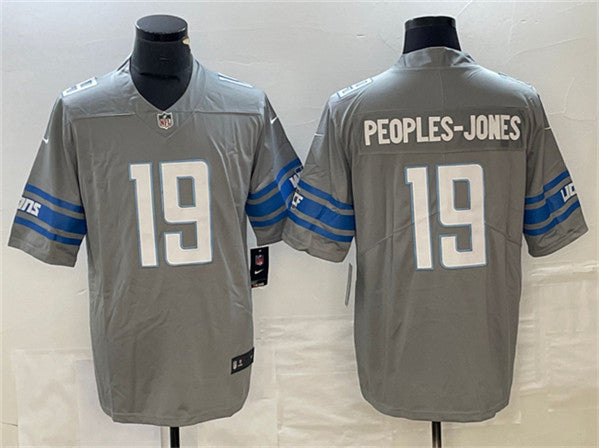 Men s Detroit Lions Donovan Peoples-Jones Gray Vapor Untouchable Limited Stitched Jerseys
