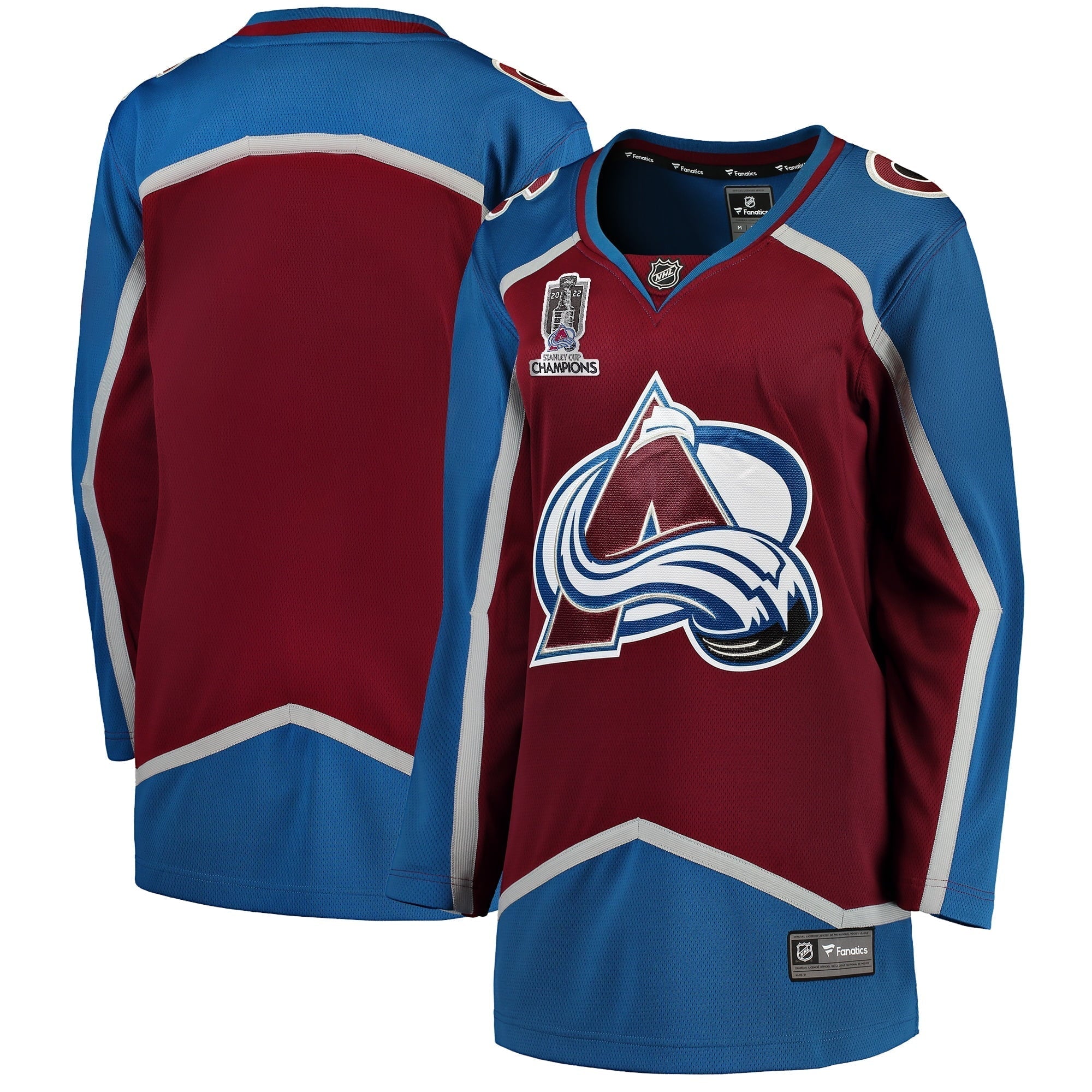 Women's Fanatics Branded Burgundy Colorado Avalanche Home 2022 Stanley Cup Champions Breakaway Jersey