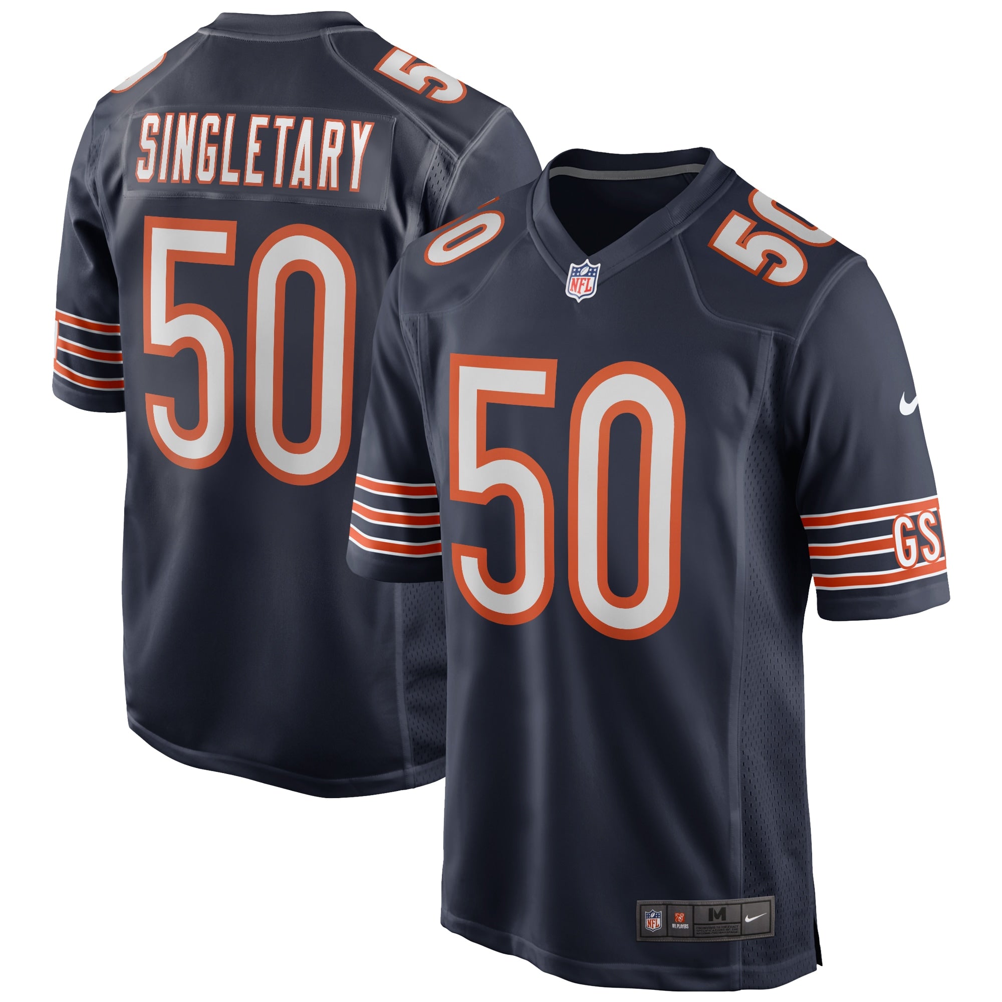 Mike Singletary Chicago Bears Nike Game Retired Player Jersey   Navy