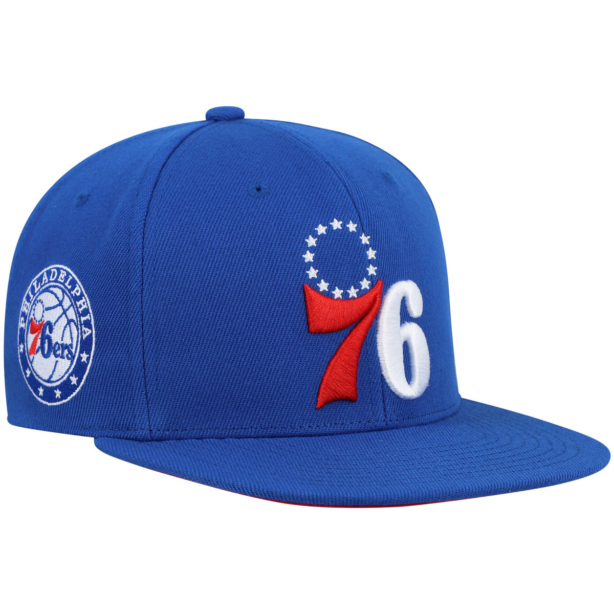 Philadelphia 76ers Mitchell & Ness Core Side Snapback Hat - Royal