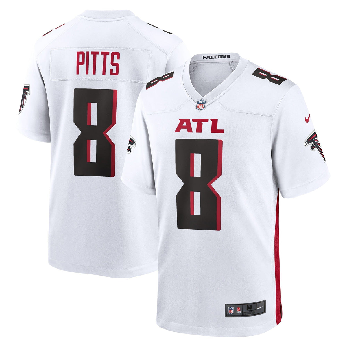 Men s Nike Kyle Pitts White Atlanta Falcons Game Player Jersey