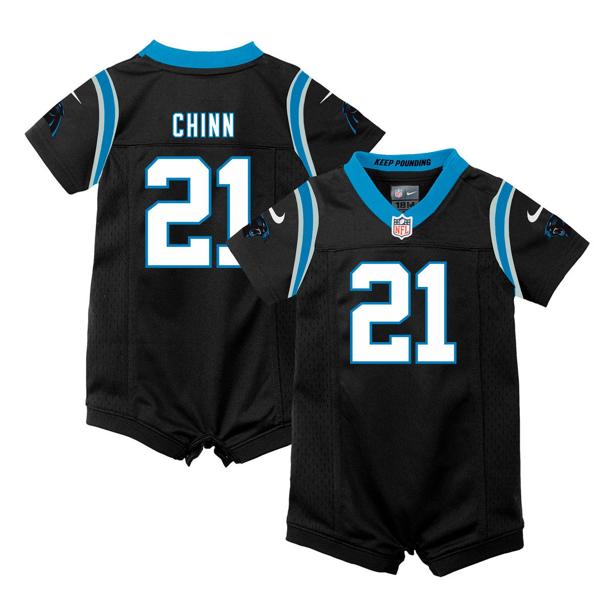Jeremy Chinn Carolina Panthers Nike Newborn Romper Game Jersey   Black