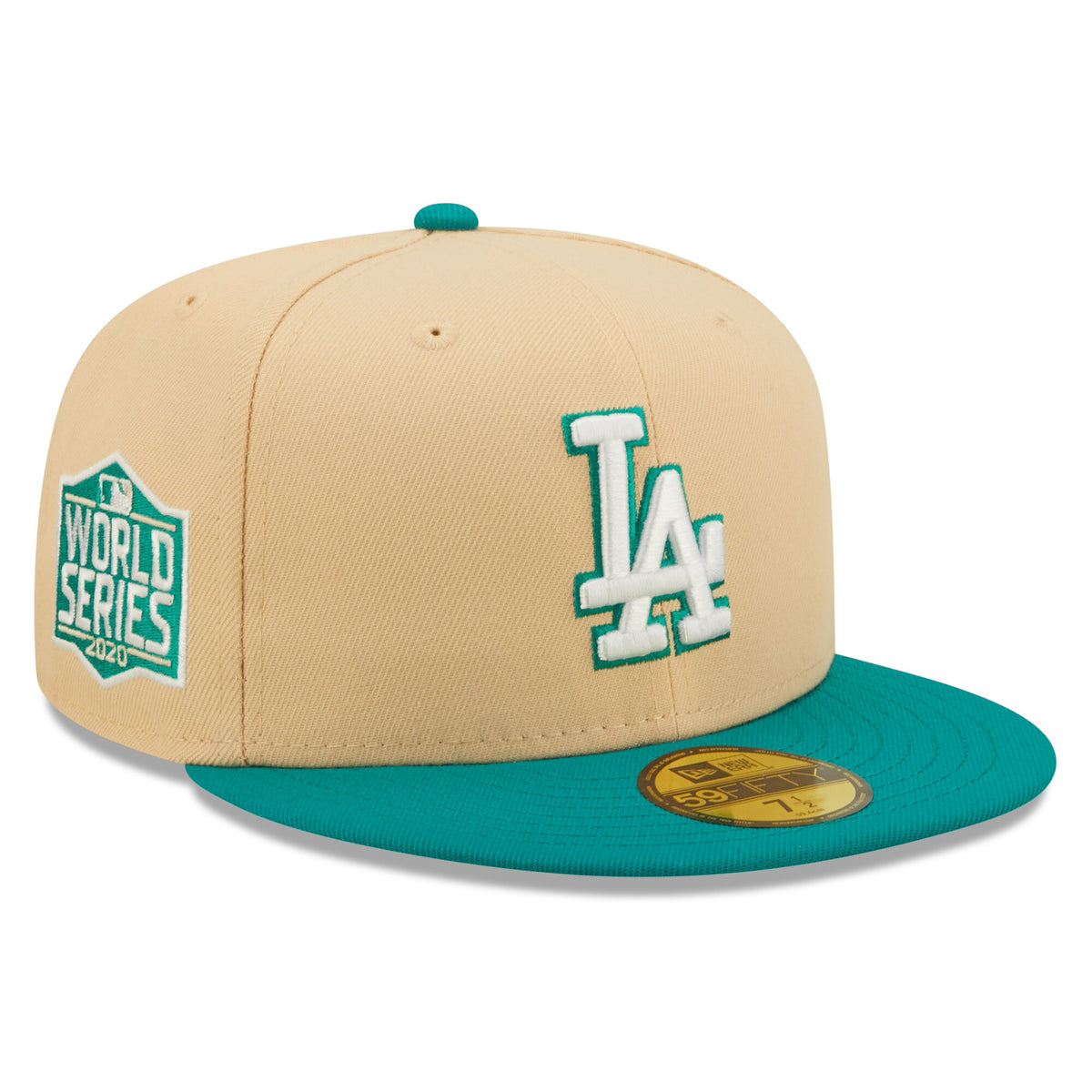 Los Angeles Dodgers New Era Mango Forest 59FIFTY fitted hat - Natural/Teal